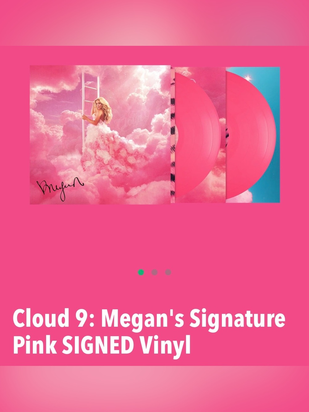 Megan Moroney SIGNED Cloud 9 Vinyl - BRAND NEW IN PLASTIC - Picture 4 of 5